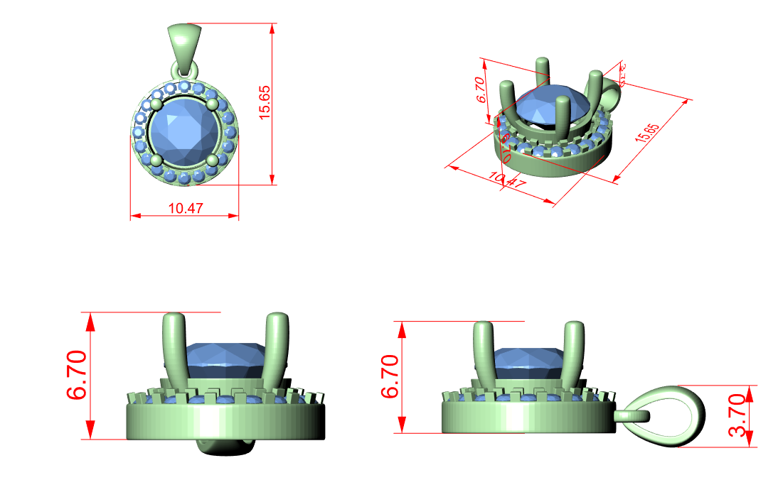 Technical Blueprint Front/Top