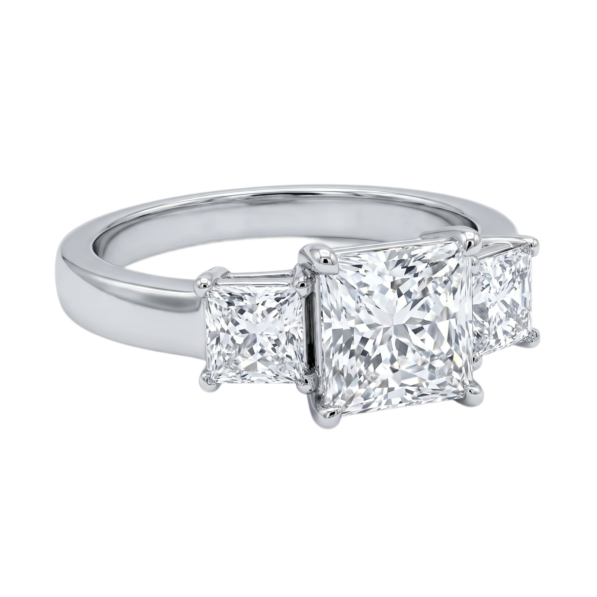 V-Prong Emerald Cut Eternity