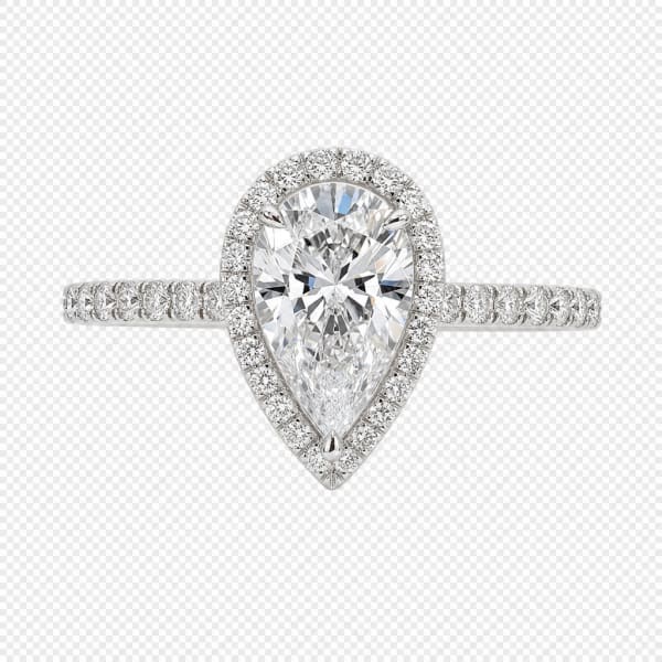 Diamond Halo Solitaire Stud